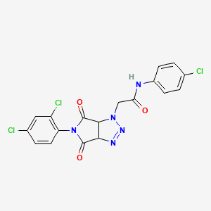 N~1~-(4-CHLOROPHENYL)-2-[5-(2,4-DICHLOROPHENYL)-4,6-DIOXO-4,5,6,6A-TETRAHYDROPYRROLO[3,4-D][1,2,3]TRIAZOL-1(3AH)-YL]ACETAMIDE