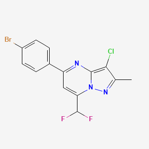 5-(4-bromophenyl)-3-chloro-7-(difluoromethyl)-2-methylpyrazolo[1,5-a]pyrimidine