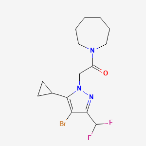 1-(1-AZEPANYL)-2-[4-BROMO-5-CYCLOPROPYL-3-(DIFLUOROMETHYL)-1H-PYRAZOL-1-YL]-1-ETHANONE