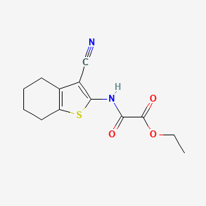 molecular formula C13H14N2O3S B4376540 ethyl 2-[(3-cyano-4,5,6,7-tetrahydro-1-benzothiophen-2-yl)amino]-2-oxoacetate 