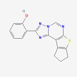 2-(9,10-dihydro-8H-cyclopenta[4,5]thieno[3,2-e][1,2,4]triazolo[1,5-c]pyrimidin-2-yl)phenol