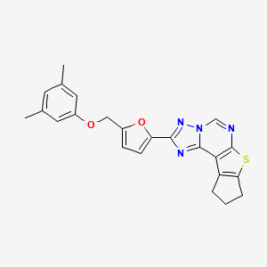 [5-(9,10-DIHYDRO-8H-CYCLOPENTA[4,5]THIENO[3,2-E][1,2,4]TRIAZOLO[1,5-C]PYRIMIDIN-2-YL)-2-FURYL]METHYL (3,5-DIMETHYLPHENYL) ETHER