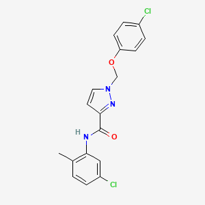 N~3~-(5-CHLORO-2-METHYLPHENYL)-1-[(4-CHLOROPHENOXY)METHYL]-1H-PYRAZOLE-3-CARBOXAMIDE