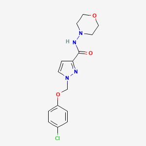 molecular formula C15H17ClN4O3 B4376575 1-[(4-CHLOROPHENOXY)METHYL]-N~3~-MORPHOLINO-1H-PYRAZOLE-3-CARBOXAMIDE 