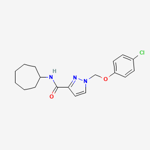 1-[(4-CHLOROPHENOXY)METHYL]-N~3~-CYCLOHEPTYL-1H-PYRAZOLE-3-CARBOXAMIDE