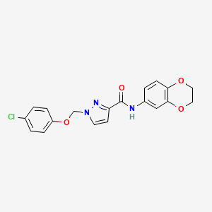 1-[(4-CHLOROPHENOXY)METHYL]-N~3~-(2,3-DIHYDRO-1,4-BENZODIOXIN-6-YL)-1H-PYRAZOLE-3-CARBOXAMIDE