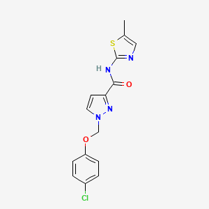 1-[(4-chlorophenoxy)methyl]-N-(5-methyl-1,3-thiazol-2-yl)-1H-pyrazole-3-carboxamide