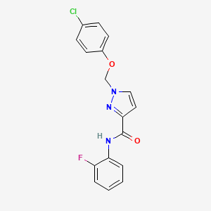 1-[(4-CHLOROPHENOXY)METHYL]-N~3~-(2-FLUOROPHENYL)-1H-PYRAZOLE-3-CARBOXAMIDE