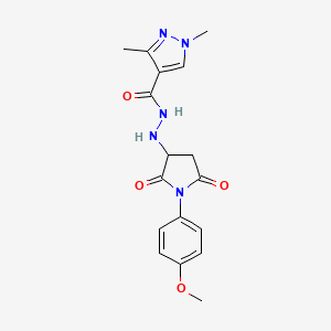 N'-[1-(4-METHOXYPHENYL)-2,5-DIOXOTETRAHYDRO-1H-PYRROL-3-YL]-1,3-DIMETHYL-1H-PYRAZOLE-4-CARBOHYDRAZIDE