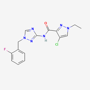 4-chloro-1-ethyl-N-[1-(2-fluorobenzyl)-1H-1,2,4-triazol-3-yl]-1H-pyrazole-3-carboxamide