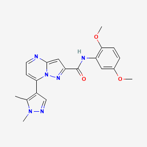 N-(2,5-dimethoxyphenyl)-7-(1,5-dimethyl-1H-pyrazol-4-yl)pyrazolo[1,5-a]pyrimidine-2-carboxamide