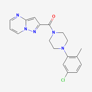 [4-(5-CHLORO-2-METHYLPHENYL)PIPERAZINO](PYRAZOLO[1,5-A]PYRIMIDIN-2-YL)METHANONE