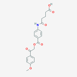 molecular formula C21H21NO7 B437674 5-[(4-{[2-(4-Methoxyphenyl)-2-oxoethoxy]carbonyl}phenyl)amino]-5-oxopentanoic acid CAS No. 774557-91-4