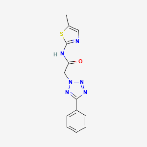 N-(5-METHYL-1,3-THIAZOL-2-YL)-2-(5-PHENYL-2H-1,2,3,4-TETRAAZOL-2-YL)ACETAMIDE