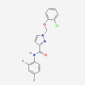 molecular formula C17H12ClF2N3O2 B4376775 1-[(2-chlorophenoxy)methyl]-N-(2,4-difluorophenyl)-1H-pyrazole-3-carboxamide 