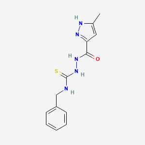 N~1~-BENZYL-2-[(5-METHYL-1H-PYRAZOL-3-YL)CARBONYL]-1-HYDRAZINECARBOTHIOAMIDE