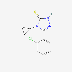 molecular formula C11H10ClN3S B4376800 5-(2-CHLOROPHENYL)-4-CYCLOPROPYL-4H-1,2,4-TRIAZOL-3-YLHYDROSULFIDE 