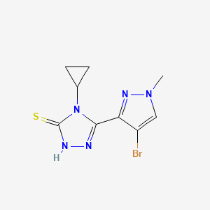 5-(4-BROMO-1-METHYL-1H-PYRAZOL-3-YL)-4-CYCLOPROPYL-4H-1,2,4-TRIAZOL-3-YLHYDROSULFIDE