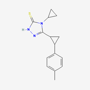 4-CYCLOPROPYL-5-[2-(4-METHYLPHENYL)CYCLOPROPYL]-4H-1,2,4-TRIAZOL-3-YLHYDROSULFIDE