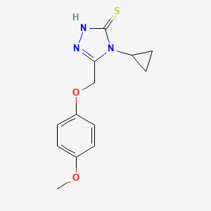 4-CYCLOPROPYL-5-[(4-METHOXYPHENOXY)METHYL]-4H-1,2,4-TRIAZOL-3-YLHYDROSULFIDE