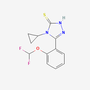 4-cyclopropyl-5-[2-(difluoromethoxy)phenyl]-4H-1,2,4-triazole-3-thiol