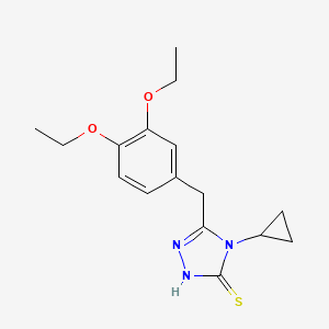 4-CYCLOPROPYL-5-(3,4-DIETHOXYBENZYL)-4H-1,2,4-TRIAZOL-3-YLHYDROSULFIDE