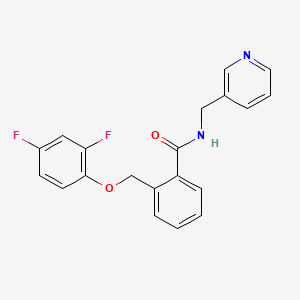 2-[(2,4-difluorophenoxy)methyl]-N-(pyridin-3-ylmethyl)benzamide