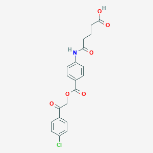molecular formula C20H18ClNO6 B437696 5-[(4-([2-(4-氯苯基)-2-氧代乙氧基]羰基)苯基)氨基]-5-氧代戊酸 CAS No. 774557-93-6