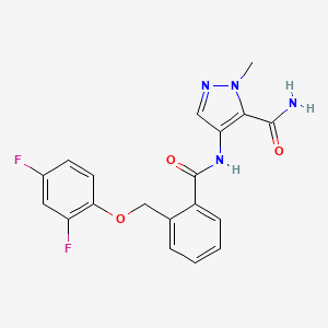 4-({2-[(2,4-difluorophenoxy)methyl]benzoyl}amino)-1-methyl-1H-pyrazole-5-carboxamide