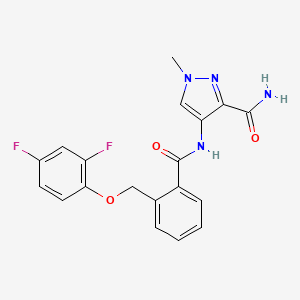 4-({2-[(2,4-difluorophenoxy)methyl]benzoyl}amino)-1-methyl-1H-pyrazole-3-carboxamide