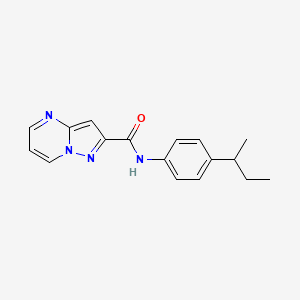 molecular formula C17H18N4O B4377015 N-[4-(SEC-BUTYL)PHENYL]PYRAZOLO[1,5-A]PYRIMIDINE-2-CARBOXAMIDE 