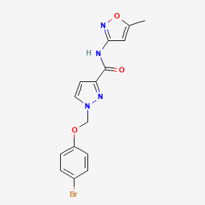 molecular formula C15H13BrN4O3 B4377064 1-[(4-BROMOPHENOXY)METHYL]-N~3~-(5-METHYL-3-ISOXAZOLYL)-1H-PYRAZOLE-3-CARBOXAMIDE 