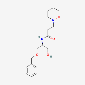 molecular formula C17H26N2O4 B4377065 N-[(1R)-2-(benzyloxy)-1-(hydroxymethyl)ethyl]-3-(1,2-oxazinan-2-yl)propanamide 