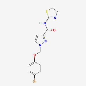 1-[(4-BROMOPHENOXY)METHYL]-N~3~-(4,5-DIHYDRO-1,3-THIAZOL-2-YL)-1H-PYRAZOLE-3-CARBOXAMIDE