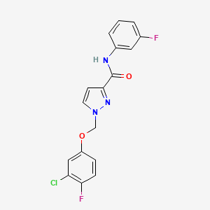 1-[(3-CHLORO-4-FLUOROPHENOXY)METHYL]-N~3~-(3-FLUOROPHENYL)-1H-PYRAZOLE-3-CARBOXAMIDE