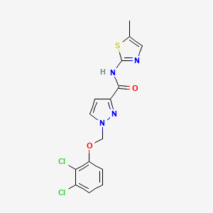 1-[(2,3-DICHLOROPHENOXY)METHYL]-N~3~-(5-METHYL-1,3-THIAZOL-2-YL)-1H-PYRAZOLE-3-CARBOXAMIDE