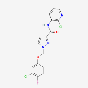 1-[(3-CHLORO-4-FLUOROPHENOXY)METHYL]-N~3~-(2-CHLORO-3-PYRIDYL)-1H-PYRAZOLE-3-CARBOXAMIDE