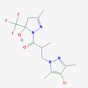 3-(4-BROMO-3,5-DIMETHYL-1H-PYRAZOL-1-YL)-1-[5-HYDROXY-3-METHYL-5-(TRIFLUOROMETHYL)-4,5-DIHYDRO-1H-PYRAZOL-1-YL]-2-METHYL-1-PROPANONE