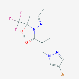 3-(4-BROMO-1H-PYRAZOL-1-YL)-1-[5-HYDROXY-3-METHYL-5-(TRIFLUOROMETHYL)-4,5-DIHYDRO-1H-PYRAZOL-1-YL]-2-METHYL-1-PROPANONE