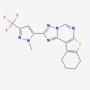 2-[1-methyl-3-(trifluoromethyl)-1H-pyrazol-5-yl]-8,9,10,11-tetrahydro[1]benzothieno[3,2-e][1,2,4]triazolo[1,5-c]pyrimidine