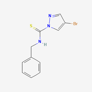 molecular formula C11H10BrN3S B4377215 N-benzyl-4-bromo-1H-pyrazole-1-carbothioamide 