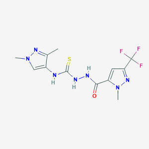 N~1~-(1,3-DIMETHYL-1H-PYRAZOL-4-YL)-2-{[1-METHYL-3-(TRIFLUOROMETHYL)-1H-PYRAZOL-5-YL]CARBONYL}-1-HYDRAZINECARBOTHIOAMIDE