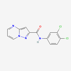 molecular formula C13H8Cl2N4O B4377273 N-(3,4-dichlorophenyl)pyrazolo[1,5-a]pyrimidine-2-carboxamide 