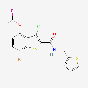 7-bromo-3-chloro-4-(difluoromethoxy)-N-(2-thienylmethyl)-1-benzothiophene-2-carboxamide