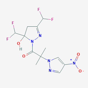 1-[3,5-BIS(DIFLUOROMETHYL)-5-HYDROXY-4,5-DIHYDRO-1H-PYRAZOL-1-YL]-2-METHYL-2-(4-NITRO-1H-PYRAZOL-1-YL)-1-PROPANONE