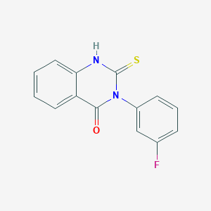 molecular formula C14H9FN2OS B4377457 3-(3-FLUOROPHENYL)-2-SULFANYL-4(3H)-QUINAZOLINONE 