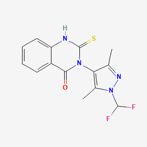 3-[1-(DIFLUOROMETHYL)-3,5-DIMETHYL-1H-PYRAZOL-4-YL]-2-SULFANYL-4(3H)-QUINAZOLINONE