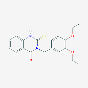 molecular formula C19H20N2O3S B4377473 3-(3,4-diethoxybenzyl)-2-sulfanyl-4(3H)-quinazolinone 