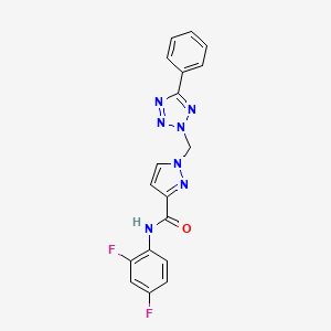 N~3~-(2,4-DIFLUOROPHENYL)-1-[(5-PHENYL-2H-1,2,3,4-TETRAAZOL-2-YL)METHYL]-1H-PYRAZOLE-3-CARBOXAMIDE