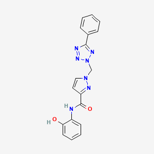 N~3~-(2-HYDROXYPHENYL)-1-[(5-PHENYL-2H-1,2,3,4-TETRAAZOL-2-YL)METHYL]-1H-PYRAZOLE-3-CARBOXAMIDE